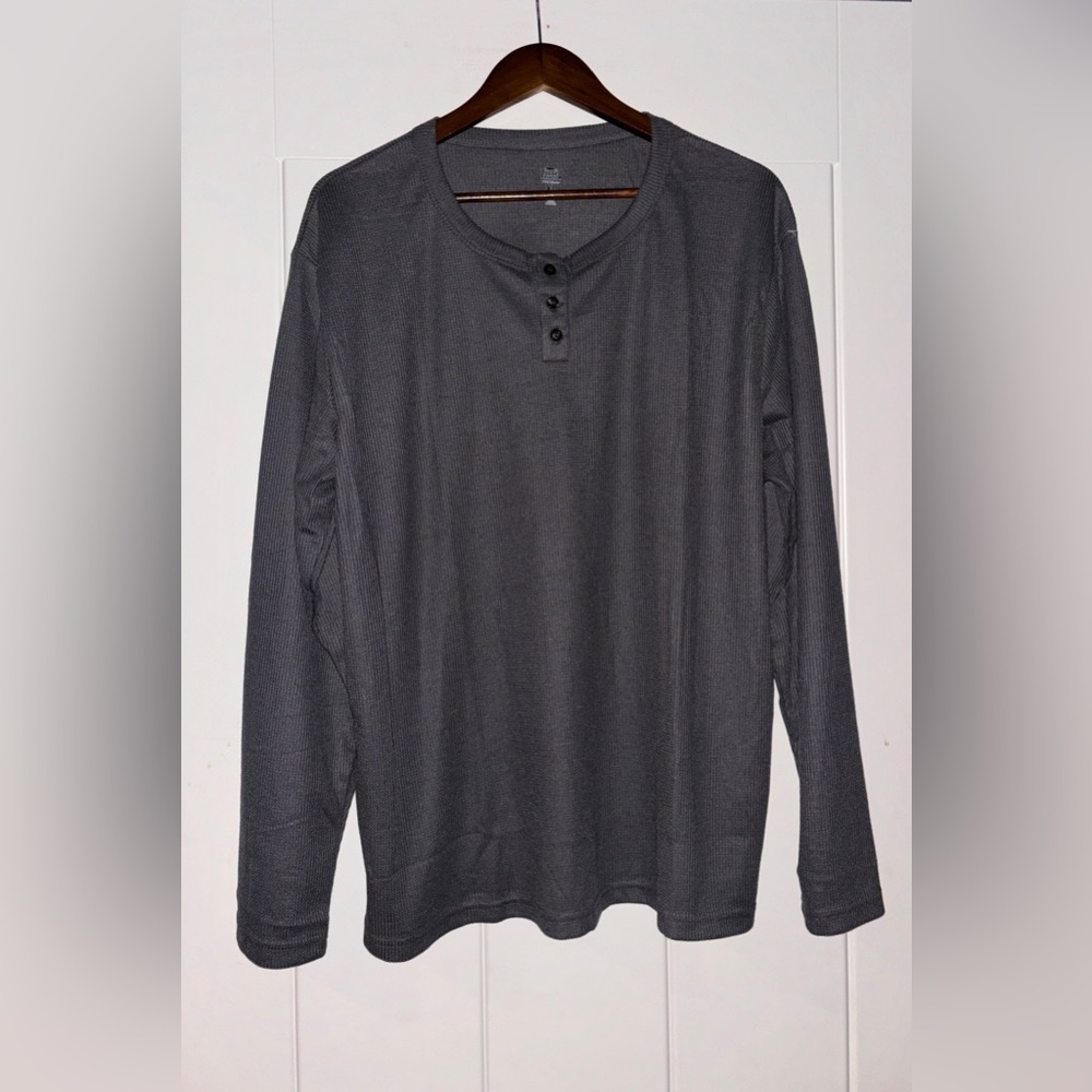 Rugged Frontier Thermal‎ Relax Fit Men XL Henley Top Sleepshirt Loungewear Night